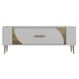 Hanah home tv polica Retrop2 white gold
