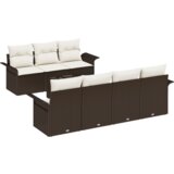  8-dijelni Vrtni Sofa Set s Jastucima Smeđa Poli Ratan | shoptok.hr