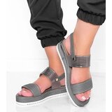 Gemre Gray sandals with thick soles Senorita | Shoptok.si