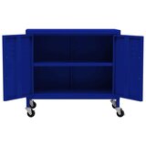 vidaXL Omara za shranjevanje mornarsko modra 60x35x49 cm jeklo | Shoptok.si