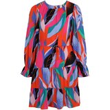Y.A.S Petite Obleka 'YVA' svetlo modra / smaragd / roza / oranžno rdeča | Shoptok.si