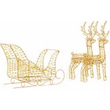  Reindeer vuče saonice Topla bijela 30 x 12 x 55 cm PET | shoptok.hr