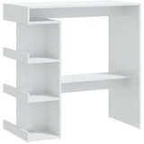 vidaXL Barski stol sa stalkom za pohranu sjajni bijeli 100x50x101,5 cm | shoptok.hr