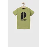 Protest Otroška kratka majica PRTBERENT JR zelena barva