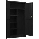 vidaXL Omara s ključavnico črna 90x40x180 cm jeklo | Shoptok.si
