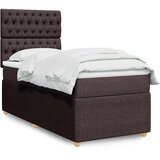  Krevet s oprugama i madracem tamnosmeđi 80x200 cm od tkanine | shoptok.hr