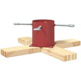 vidaXL Stalak za božićno drvce 1.73 Crvena 50 x 50 x 16 cm | shoptok.hr