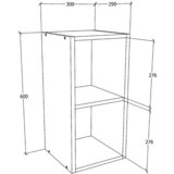 MID.YOU Kuhinjska Zgornja Omarica Esilo, Bela | Shoptok.si