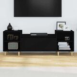 TV omarica črna 160x35x55 cm inženirski les, (20730679) | Shoptok.si