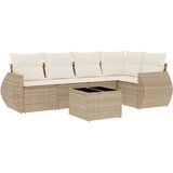  6-dijelni set vrtnih sofa s jastucima bež od poliratana | shoptok.hr