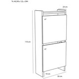 Hübsch Preklopna omarica za čevlje v hrastovem dekorju v naravni barvi 50x110x24 cm Forma – | Shoptok.si