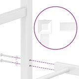  Metalni okvir za krevet s uzglavljem bijeli 193x203 cm | shoptok.hr