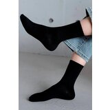 Dewberry 77603 Set of 6 Pairs Tennis Length Plain Socks-BLACK | Shoptok.si