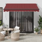 vidaXL Avtomatsko zložljiva tenda bordo 300x250 cm u