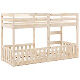 vidaXL Krevet na kat 75 x 190 cm od masivne borovine | shoptok.hr