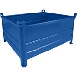 Heson Zaboji za zlaganje s polno steno, ŠxD 1000 x 1200 mm, nosilnost 1000 kg, modre barve, od 1 kosa Cene