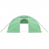  Staklenik s čeličnim okvirom zeleni 64 m² 16 x 4 x 2 m | shoptok.hr