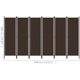 Sobna pregrada sa 6 panela smeđa 300 x 180 cm | shoptok.hr