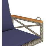  Klupa za ljuljanje s jastucima siva 63x62x40 cm od poliratana | shoptok.hr