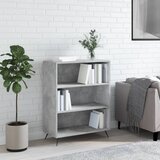 vidaXL Knjižna omara betonsko siva 69,5x32,5x90 cm inženirski les Cene