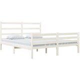  Posteljni okvir iz trdne borovine 140x190 cm bel, (20643420) | Shoptok.si