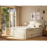Maison de Rêve Kremno bela boxspring postelja s prostorom za shranjevanje 200x200 cm Fresco – | Shoptok.si