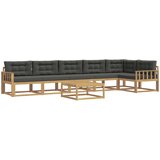  Set vanjskih sofa 7 kom. Bijela i antracit Poliester | shoptok.hr