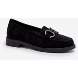 VINCEZA Women's Suede Moccasins with Decoration Black Echonesa | shoptok.hr