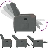  Električni naslonjač od tkanine tamnosivi | shoptok.hr