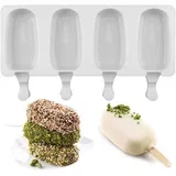 Pcs 4 Cavities Silikonski Zamrzovalnik Ice Cream Shape Candy Bar, Pop Lolly Pladenj Ice Cream Cube Maker, (21199226)