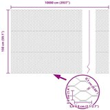 vidaXL Hexagonalna ogradica siva 1.5x100 m Čelik | shoptok.hr