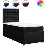  The Living Store Box spring postelja z vzmetnico črn 90x190 cm blago - Box Spring Postelja, (21511867) | Shoptok.si