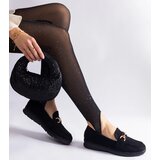 Gemre Black perforated women's moccasins made of eco suede Sandoval | Shoptok.si