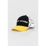 Marc Jacobs Otroška bombažna bejzbolska kapa črna barva