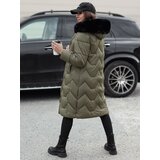 DStreet Kurtka damska pikowana długa WINTERACT zielona | shoptok.hr