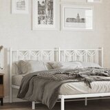 Maison Chic kovinsko posteljno vzglavje - vzglavna omarica - nočna omarica belo 180 cm, (21704495) | Shoptok.si
