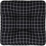  Jastuk za palete crni karirani 58x58x10 cm od tkanine Oxford | shoptok.hr