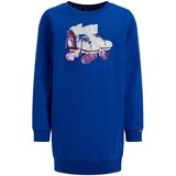 WE Fashion Obleka kobalt modra / rjava / lila / bela | Shoptok.si
