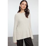 Trendyol Stone More Sustainable Peplum Detailed Knitwear Sweater Cene