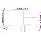  Posteljno vzglavje kapučino 180x5x118/128 cm umetno usnje, (20954191) | Shoptok.si