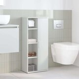 vidaXL Kopalniška omarica z držalom za zvitke bela 39x22x90 cm | Shoptok.si