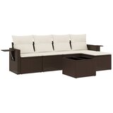  6-dijelni set vrtnih sofa od poliratana s jastucima smeđi | shoptok.hr