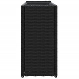  Vrtna sadilica s 2 posude crna 90 x 20 x 40 cm od poliratana | shoptok.hr