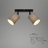 BRILONER 2078-024 - Spot svetiljka SPOTLIGHT 2xE27/25W/230V siva/crna | Eponuda.com