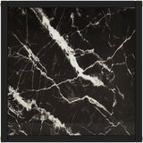  Stolić za kavu crni s crnim mramornim staklom 40 x 40 x 50 cm | shoptok.hr