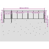  Vrtna vrata čelična 500 x 100 cm antracit | shoptok.hr