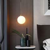 Toolight Stropna viseća svjetiljka Staklena kugla bijelo G106-1W Gold White | shoptok.hr