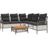 Maison Chic Seti vrtnega pohištva - Vrtna garnitura - Vrtni pohištvo set 3-delna z blazinami siva poli ratan, (21810034) | Shoptok.si