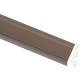  Rubnjaci za stepenice L-oblika 15 kom aluminijski 90 cm smeđi | shoptok.hr