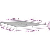  Posteljni okvir 150x200 cm trdna borovina, (20794816) | Shoptok.si